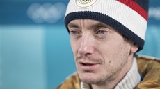 Skokan na lyích Jakub Hlava v djiti olympijských her v Pchjongchangu.