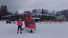 V první den jarních prázdnin musel do Jeseníků letět vrtulník záchranné služby...