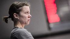 Veronika Bortelová na tréninku eských basketbalistek