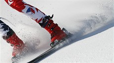 Filip Forejtek pi tréninku na olympijský sjezd