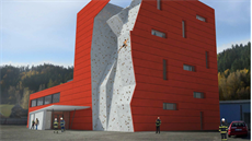 Vizualizace lezeckého polygonu hasi ve Velkém Poíí na Náchodsku.