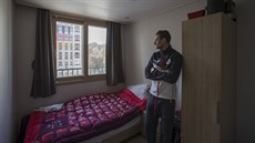 Běžec na lyžích Martin Jakš ve svém pokoji v olympijské vesnici v Jižní Koreji