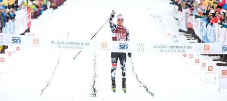 Morten Eide Pedersen z Norska vyhrál jedenapadesátý roník Jizerské padesátky. Doká se v roce 2019 tvrtého triumfu? 