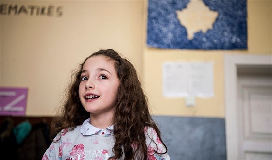 Kosovská holčička Pavaresia se narodila v den vyhlášení nezávislosti Kosova na...