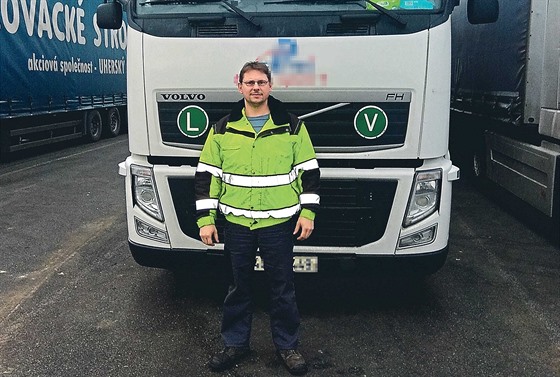 Šofér kamionu Jiří Gabrhel, který v Německu vysoudil čtvrt milionu na dorovnání platu