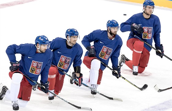 Trénink eských hokejist v jihokorejském Kangnungu. (12. února 2018)