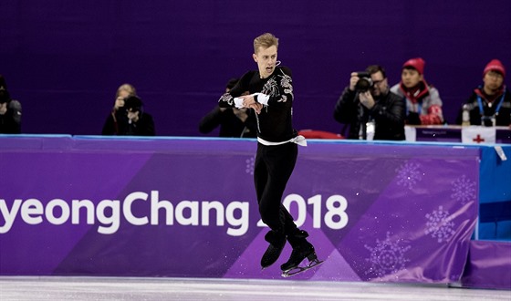 esk krasobrusla Michal Bezina v krtkm programu v olympijskm zvod.