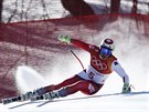 výcarský lya Beat Feuz bhem finále olympijského sjezdu.