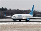 První letadlo společnosti Pobeda na nové lince z Moskvy do Karlových Varů...