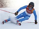 Italská lyaka Manuela Mölggová bhem obího slalomu na olympiád v...