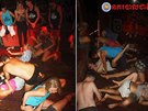 Fotka z divoké party v pronajaté vile v msteku Siem Reap, kterou turisté...