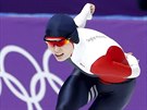 eská rychlobruslaka Nikola Zdráhalová v olympijském závod na 3000 metr....