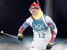 eská biatlonistka Veronika Vítková v cíli olympijského sprintu na 7,5...