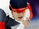 eská rychlobruslaka Martina Sáblíková v olympijském závod na 3000 metr....