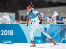 eský biatlonista Adam Václavík v olympijském sprintu na 10 kilometr v...