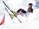 Chorvatská lyaka Leona Popovi spadla v prvním kole olympijského obího...