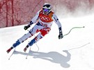 eský lya Jan Hudec pi finálové jízd olympijského sjezdu. (15. února 2018)