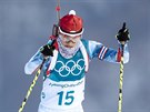 eská biatlonistka Veronika Vítková ve vytrvalostním závodu na 15 kilometr v...