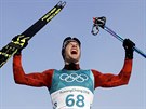 ZLATO. výcarský bec Dario Cologna zvítzil v olympijském závodu na 15 km...