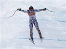 NEJRYCHLEJÍ. eská lyaka Ester Ledecká v olympijském superobím slalomu, ve...