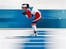 Norská běžkyně Marit Björgenová ve štafetovém závodu na 4 x 5 km v olympijském...