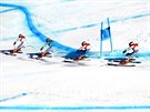Rozfázovaná finálová jízda Ester Ledecké v olympijském superobím slalomu, ve...
