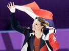 BRONZ. eská rychlobruslaka Karolína Erbanová vybojovala na olympijské dráze...