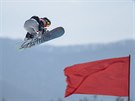 Americká snowboardistka Hailey Langlandová v kvalifikaní jízd olympijského...