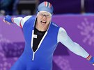 ZLATO. Norský rychlobrusla Havard Lorentzen zvítzil v olympijském závodu na...