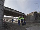 Snáení jiního elezniního mostu hlavního vlakového nádraí v Plzni. (19....