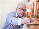 Dud�k m�n� n�zev na Strakonick� pivovar. Na fotografii je �editel pivovaru...