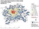 MAPA: Poet lek poskytovanch v rmci Airbnb - Praha, kvten 2017