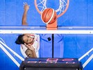 eská basketbalová reprezentantka Kia Vaughnová zakonuje na nmecký ko.