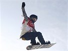 eská snowboardistka Kateina Vojáková pi premiée Big Airu na olympiád