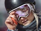 Kateina Vojáková si pi tréninku na olympijský Big Air vyslouila monokl.