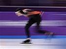 Kanadský rychlobrusla Ted-Jan Bloemen na desetikilometrové trati na olympijský...