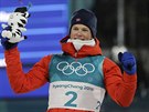 DOJEL SI PRO ZLATO. Bka Johannes Hoesflot Klaebo ovládl olympijský závod ve...