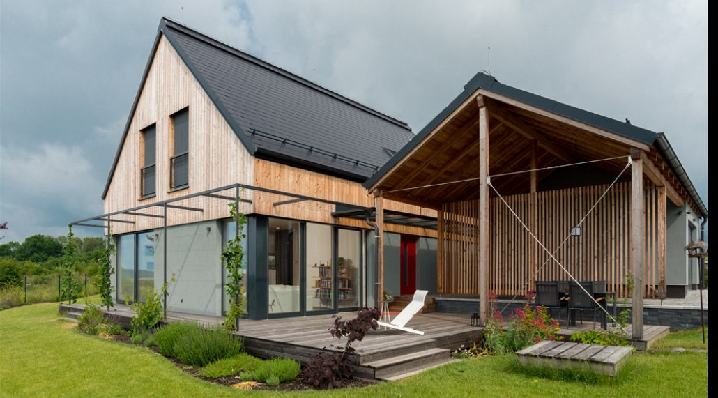 Vít�zný pasivní d�m roku 2017: v pr�b�hu studie návrh studia Archcon atelier...