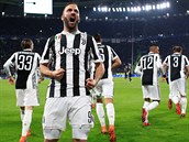 GL Argentinsk tonk Gonzalo Higun z Juventusu se raduje pot, co...