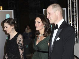 Vévodkyn Kate a princ William na udílení cen BAFTA (Londýn, 18. února 2018)