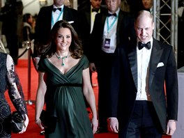 Vévodkyn Kate a princ William na udílení cen BAFTA (Londýn, 18. února 2018)