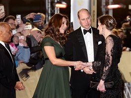 Vévodkyn Kate a princ William na udílení cen BAFTA (Londýn, 18. února 2018)