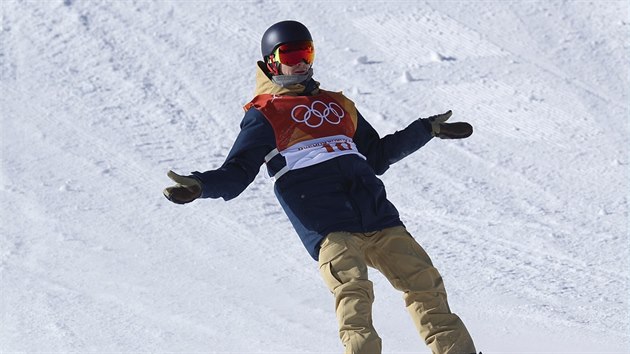 Belgian Seppe Smits byl po dojezdu finle snowboardovho slopestylu v...