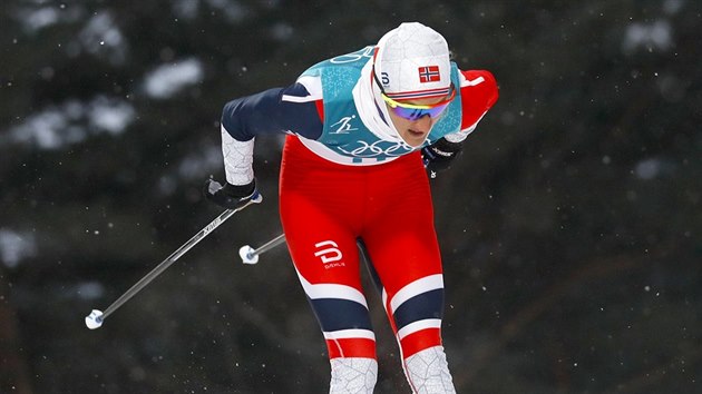 Norsk bkyn Kathrine Rolsted Harsemov v kvalifikanm sprintu v olympijskm...
