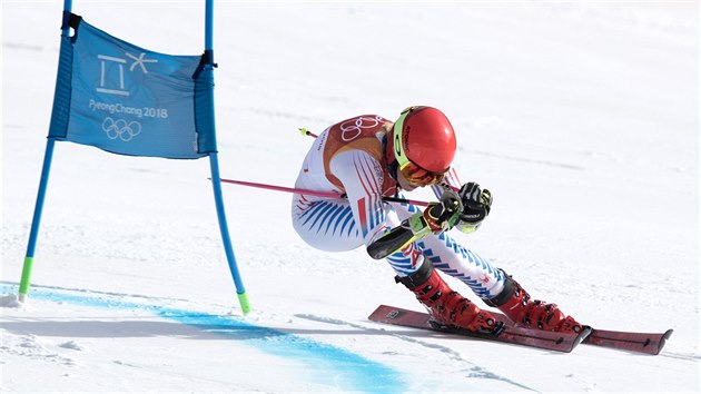 Americk lyaka Mikaela Shiffrinov (na snmku) ovldla olympijsk ob slalom. (15. nora 2018)