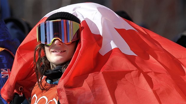 vcarka Sarah Hfflinov ovldla na olympijskch hrch lyask slopestyle. (17. nora 2018)