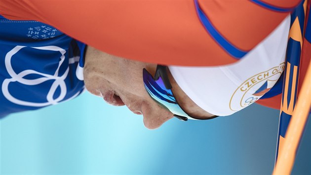Finiman esk tafety Michal Novk v cli olympijskho zvodu na 4 x 10 km. (18. nora 2018)