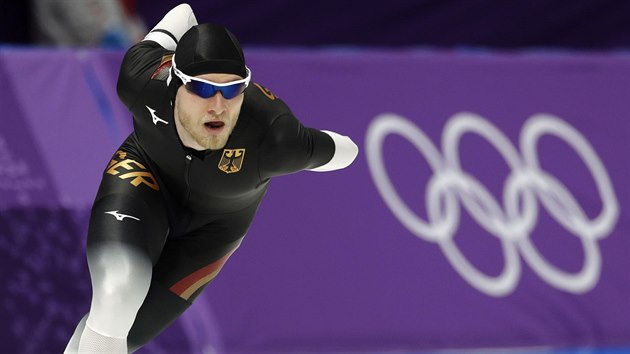 Nmeck rychlobrusla Patrick Beckert v olympijskm zvod na 10 000 metr v Pchjongchangu.