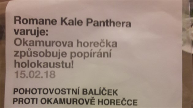 Umleck skupina Romane Khale Panthera rozdvala ped snmovnou pohotovostn balek proti Okamurov horece