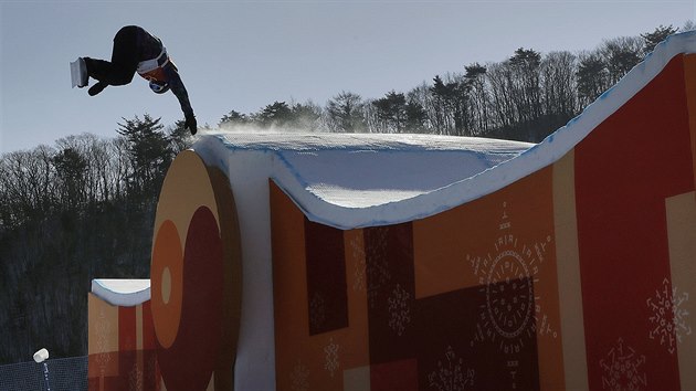 Torgeir Bergrem z Norska bhem olympijskho slopestylu.
